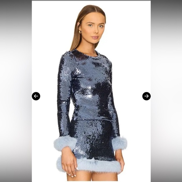 SHOW ME YOUR MUMU  Fran Set Moonlight Sequins- New Years Eve, Holidays, Small - Picture 2 of 16